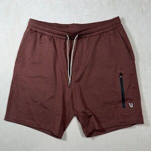 Vuori Like New Size Large Men's Athletic Shorts Gym Performance in Brown
